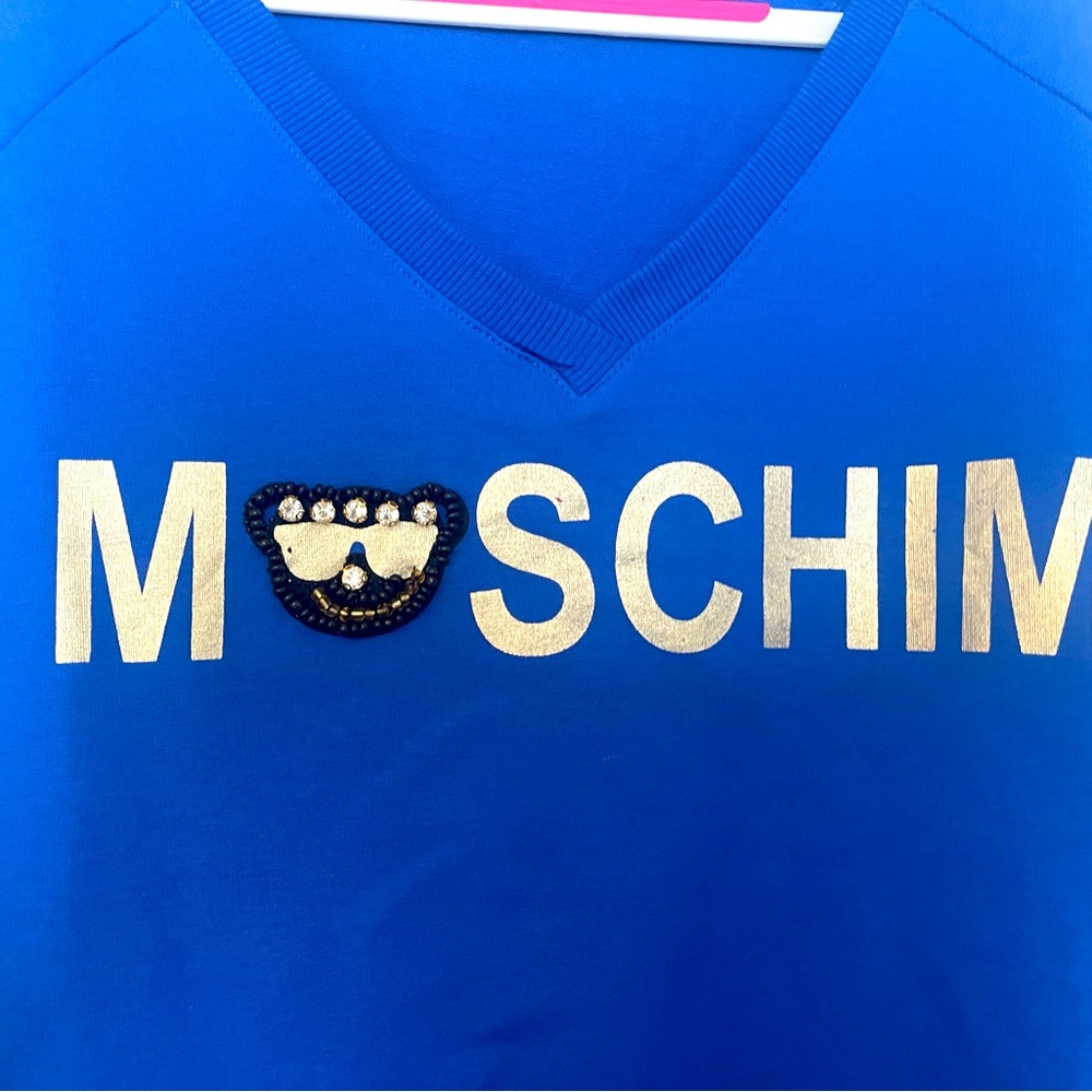 New without tag women blouse/sweatshirt size L royal blue